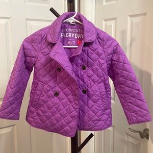 Crewcuts jacket. Girls. Purple. Size 6/7